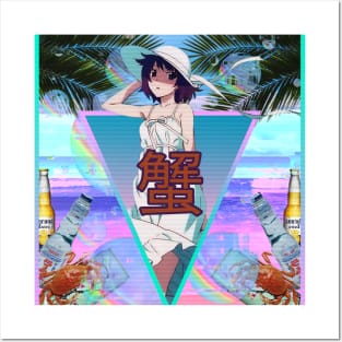 Hitagi Vaporwave Posters and Art